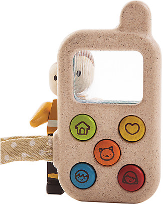 PlanToys My First Phone, 6 x 11 x 2 cm - Made of wood: eco-friendly fun! Pretend Play