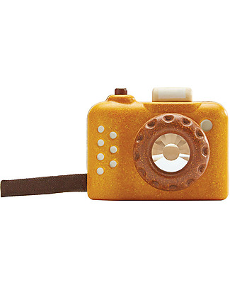 PlanToys My First Wooden Camera with Kaleidoscope Lens - Eco-friendly fun! Pretend Play