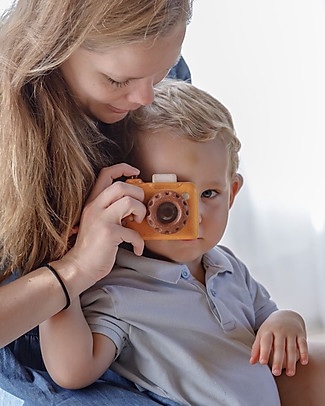 PlanToys My First Wooden Camera with Kaleidoscope Lens - Eco-friendly fun! Pretend Play