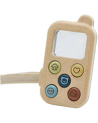 PlanToys My First Wooden Phone - Eco-friendly Fun! Pretend Play