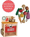 PlanToys PlanToys - Wooden Kitchen Set + Raduga Grez - Wooden Set Colored Vegetables Toy Kitchens