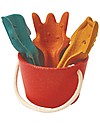 PlanToys Sand Play Set: Bucket, Spade and Rake - 100% Sustainable Beach Toys