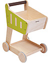 PlanToys Shopping Trolley, Wooden Push Toys - Encourages kids to walk! Push-Toys