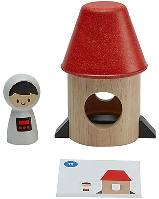 PlanToys Spatial Rocket with Illustrated Cards Wooden Toy Cars, Trains & Trucks
