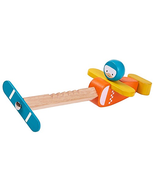 PlanToys Spin n Fly Wooden Airplane Outdoor Games and Toys_