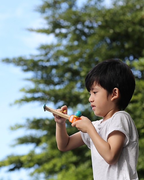 PlanToys Spin n Fly Wooden Airplane Outdoor Games and Toys_