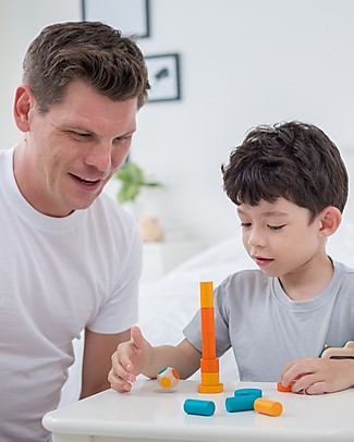 PlanToys Stacking Game - Avoid Tumbling Blocks Down! Creative Toys