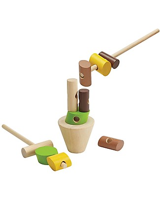 PlanToys Stacking Logs - Avoid Tumbling Blocks Down! Board Games