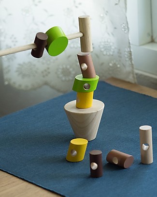 PlanToys Stacking Logs - Avoid Tumbling Blocks Down! Creative Toys