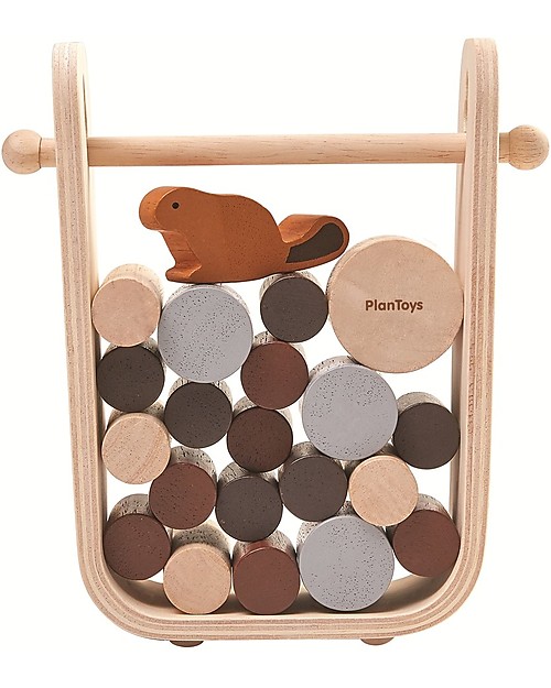 PlanToys Timber Tumble, the Beaver at the Dam - Educational and Funny for the whole Family! Board Games