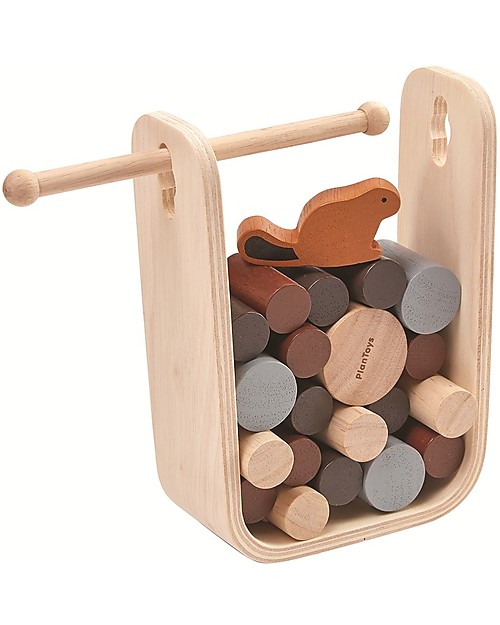 PlanToys Timber Tumble, the Beaver at the Dam - Educational and Funny for the whole Family! Board Games