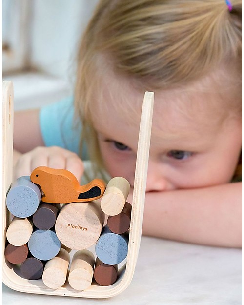 PlanToys Timber Tumble, the Beaver at the Dam - Educational and Funny for the whole Family! Board Games