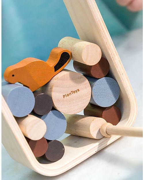 PlanToys Timber Tumble, the Beaver at the Dam - Educational and Funny for the whole Family! Board Games