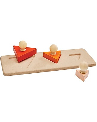 PlanToys Triangle Matching Puzzle, 3 pieces - Learn about Shapes! Montessori Activity