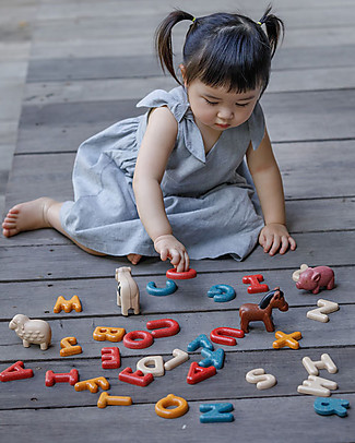 PlanToys Upper Case Alphabet - Educational Wooden Toy Creative Toys