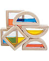 PlanToys Water Blocks - Discover the Colors - 100% Sustainable Wooden Game Wooden Blocks and Construction Sets