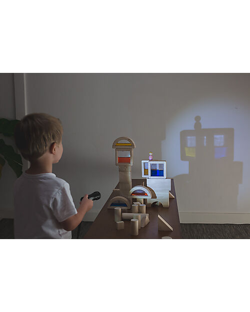 PlanToys Water Blocks - Discover the Colors - 100% Sustainable Wooden Game Wooden Blocks and Construction Sets