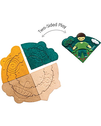 PlanToys Weather Dress-Up Puzzle and Stencils Wooden Stacking Toys