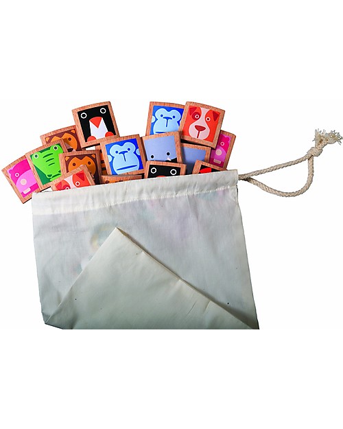 PlanToys Wooden Animal Memory Game, 24 Tiles - Promotes Natural Learning! Memory Games