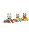 PlanToys Wooden Animal Train, Pull-Along Toy, 3 pieces - Eco-friendly fun! Pull Toys