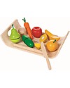 PlanToys Wooden Assorted Fruit & Vegetable Set - Eco-friendly and funny! Wooden Food