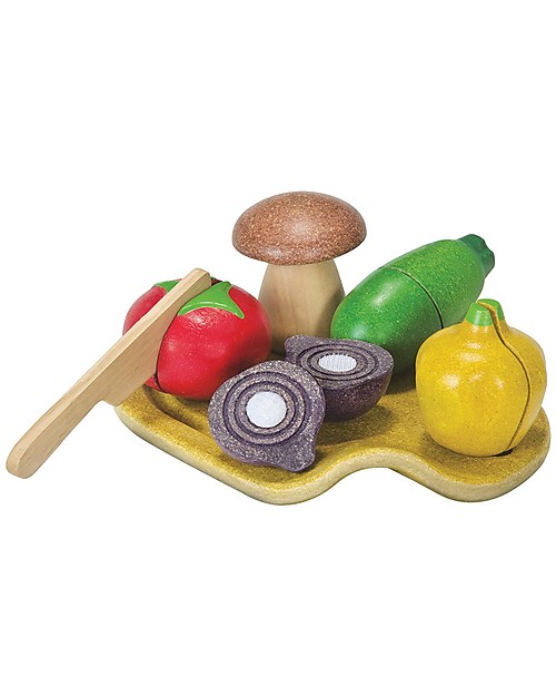 PlanToys Wooden Assorted Vegetable Set - Eco-friendly and funny! Wooden Food