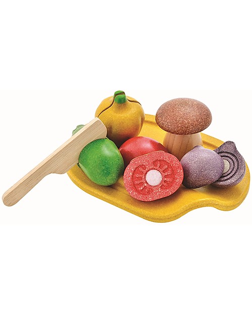 PlanToys Wooden Assorted Vegetable Set - Eco-friendly and funny! Wooden Food