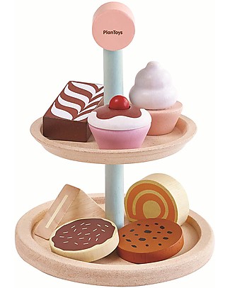 PlanToys Wooden Bakery Stand Set - Encourage Collaborative Play Story Making Games