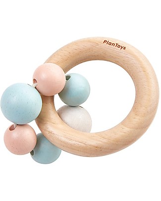 PlanToys Wooden Beads Rattle - Eco-friendly Wooden Rattles