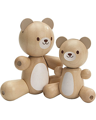 PlanToys Wooden Bear and Little Bear - Eco-friendly and Sweet! Newborn Toys