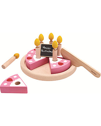 PlanToys Wooden Birthday Cake Set - Eco-friendly and fun! Story Making Games