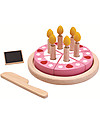 PlanToys Wooden Birthday Cake Set -  Eco-friendly and fun! Wooden Food