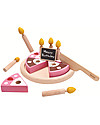 PlanToys Wooden Birthday Cake Set -  Eco-friendly and fun! Wooden Food