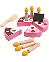 PlanToys Wooden Birthday Cake Set -  Eco-friendly and fun! Wooden Food