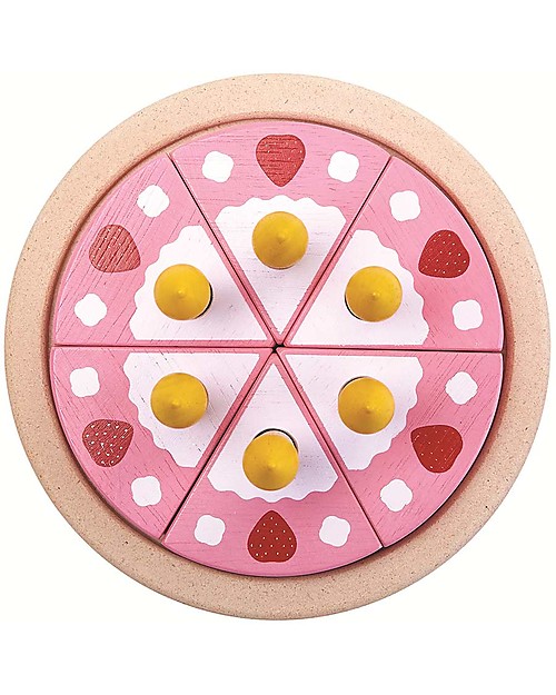 PlanToys Wooden Birthday Cake Set -  Eco-friendly and fun! Wooden Food