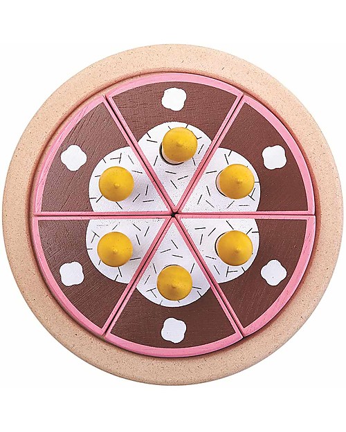 PlanToys Wooden Birthday Cake Set -  Eco-friendly and fun! Wooden Food