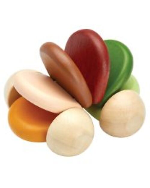 PlanToys Wooden Car and Rattle -  Modern Rustic - Eco-friendly and Funny! Wooden Toy Cars, Trains & Trucks