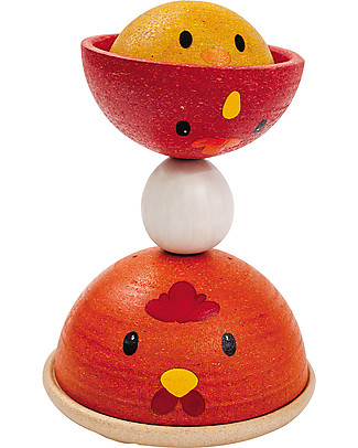 PlanToys Wooden Chicken Nesting 4 pieces - Eco-friendly fun! Wooden Blocks & Construction Sets