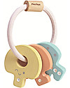 PlanToys Wooden Colorful Key Rattle - Eco-friendly Wooden Rattles