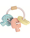PlanToys Wooden Colorful Key Rattle - Eco-friendly Wooden Rattles