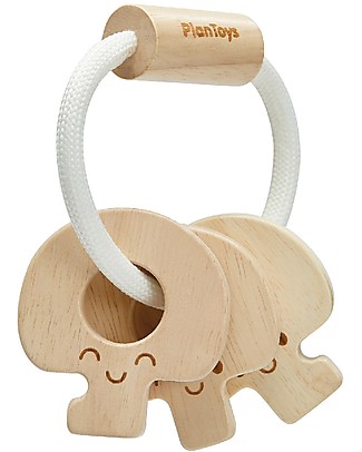 PlanToys Wooden Colourful Key Rattle - Eco-friendly Wooden Rattles