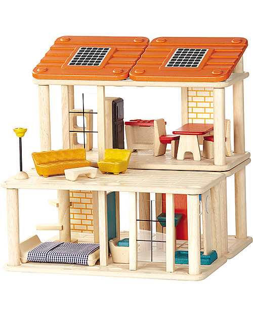 PlanToys Wooden Creative Play House - Includes 28 pieces! Dolls Houses