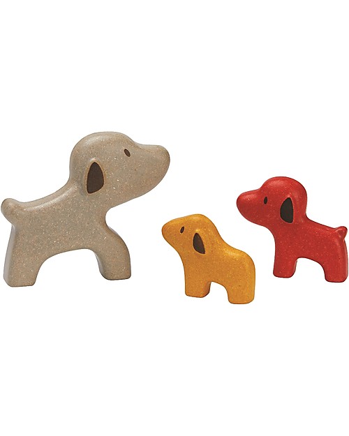 PlanToys Wooden Dog Puzzle, 3 pieces - Eco-friendly fun! Wooden Stacking Toys