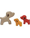 PlanToys Wooden Dog Puzzle, 3 pieces - Eco-friendly fun! Wooden Stacking Toys