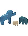 PlanToys Wooden Elephant Puzzle, 3 pieces - Eco-friendly fun! Puzzles