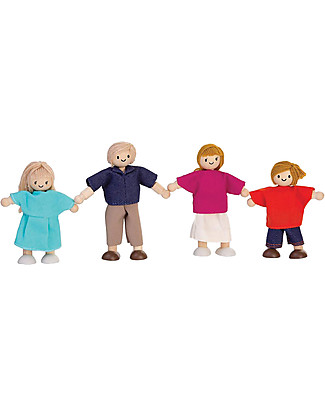 PlanToys Wooden European Doll Family - for Plantoys Dollhouse Creative Toys