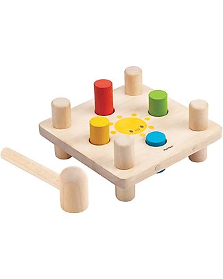 PlanToys Wooden Hammer Peg - Endless fun! Wooden Blocks & Construction Sets