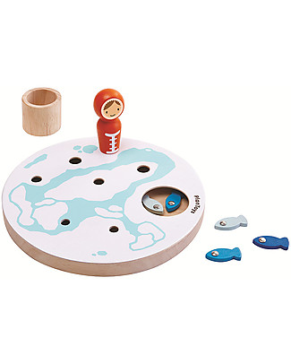 PlanToys Wooden Ice Fishing Game - Encourage Concentration Traditional Toys
