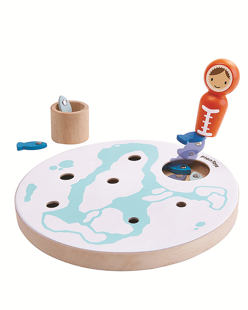 PlanToys Wooden Ice Fishing Game - Encourage Concentration unisex (bambini)