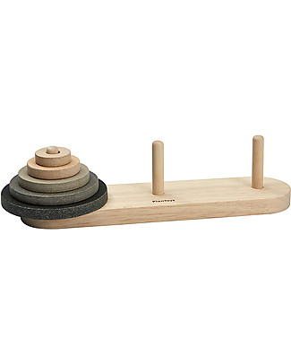 PlanToys Wooden Lucas Tower - Enhance Fine Motor Skills! Wooden Blocks & Construction Sets